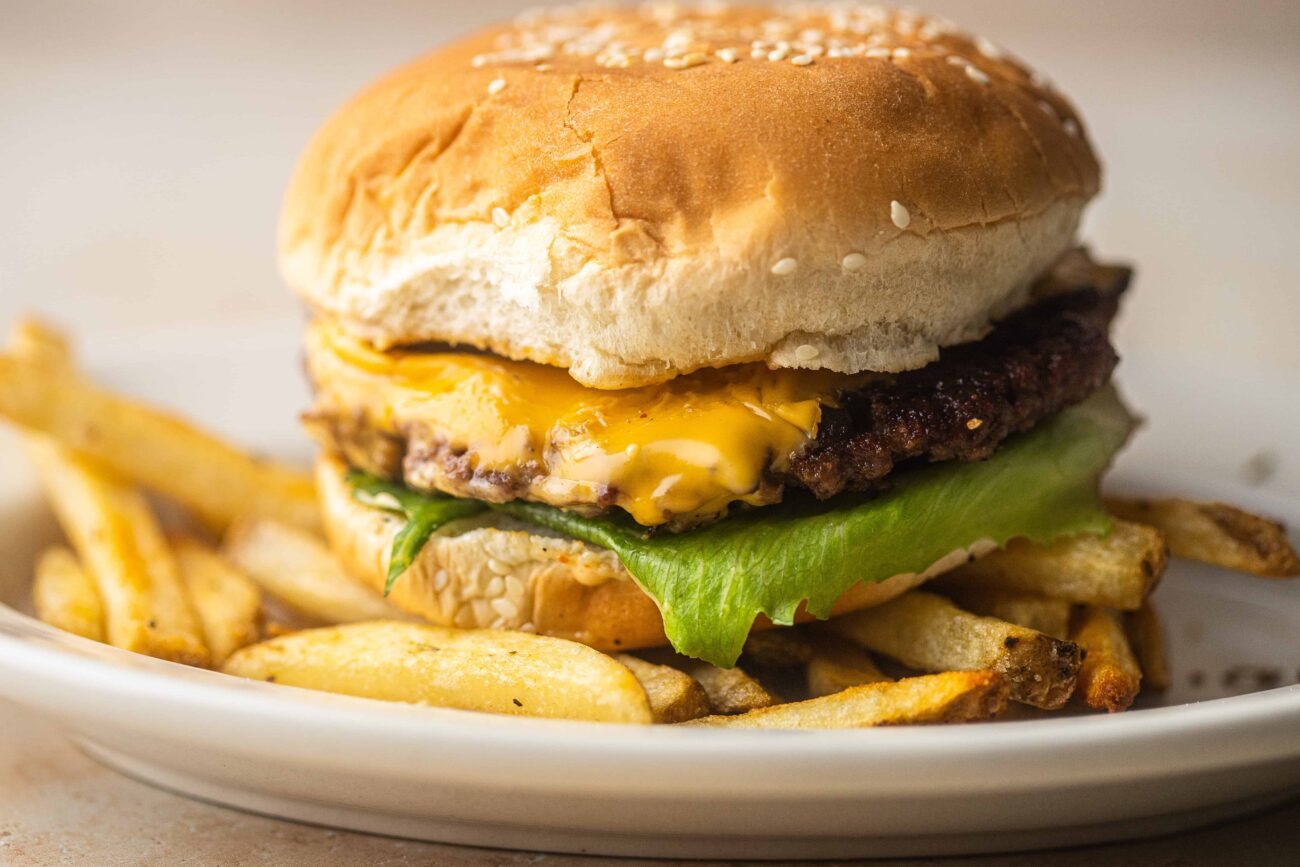 Smashburger with impossible meat