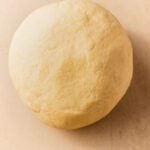 Overhead shot of semolina pasta dough