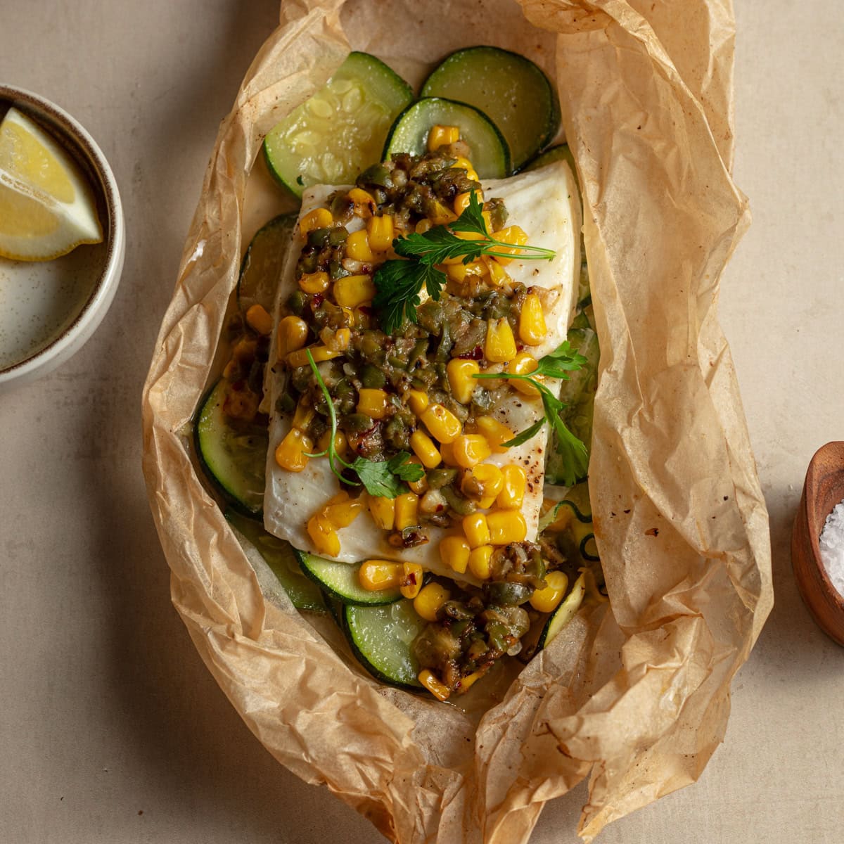 Poisson en Papillote (Fish Baked in Parchment Paper) - Home Cooking