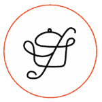 A decorative logo of a pot with a handle.