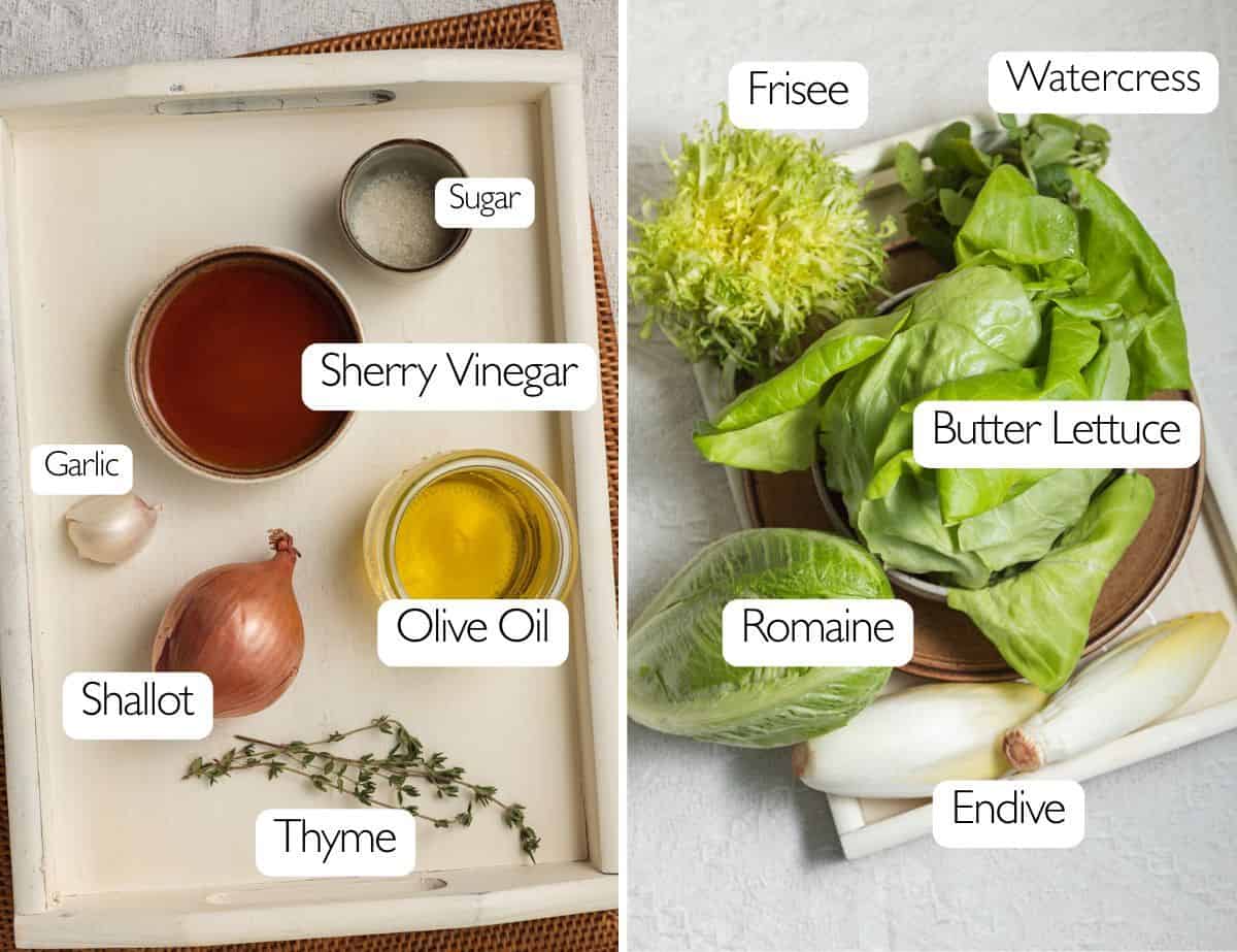 Ingredients laid out to make Via Carota salad.